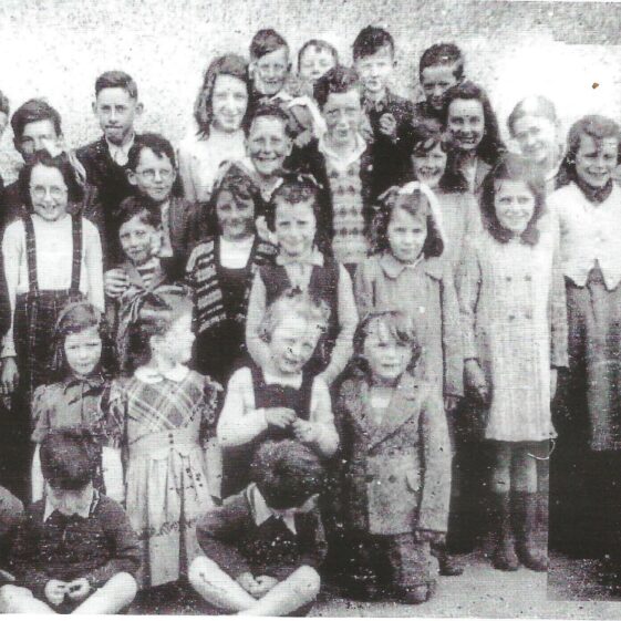 Mrs Kitt & Pupils, Shanballard N.S 1940s | Page 129, 'Making Shapes with Slate and Marla'