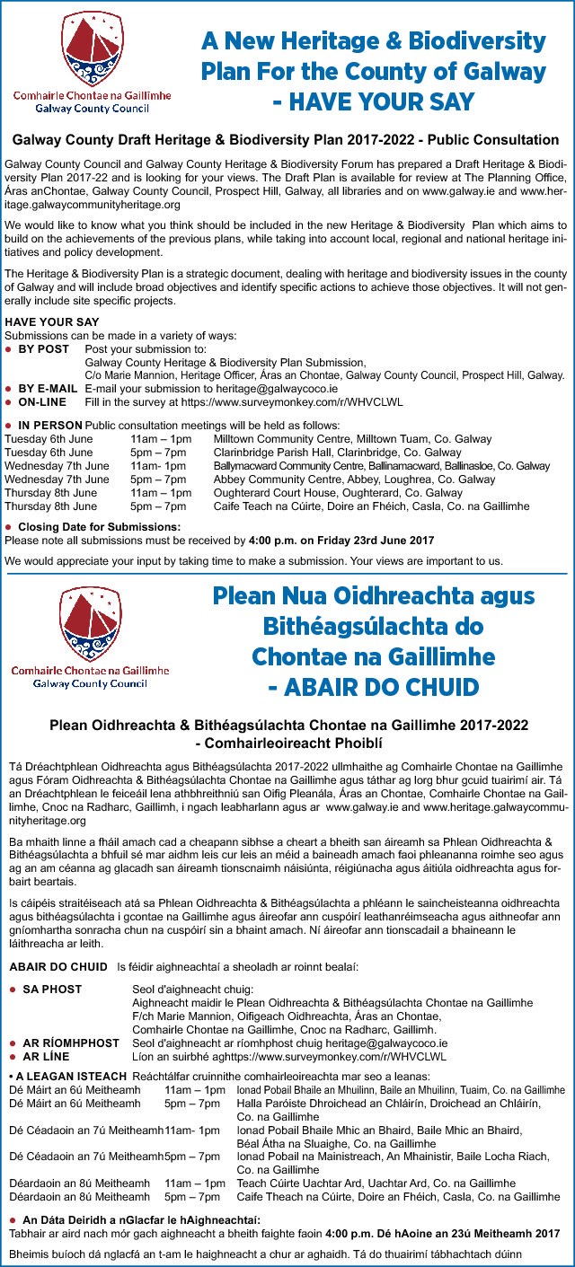 Public Consultation for County Heritage Plan
