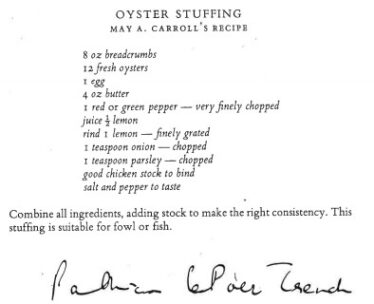 Oyster Stuffing Recipe
