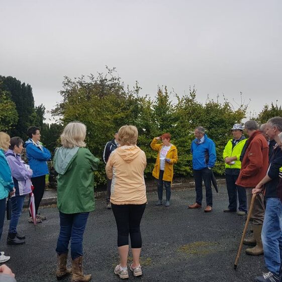 Bernie Doherty introduces speakers and details of Walk & Talk | Cathy Seale 2017