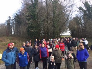 Lots of people meeting in the Woods on St. Stephens Day 2016