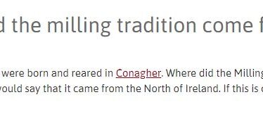 Where did the milling tradition come from?