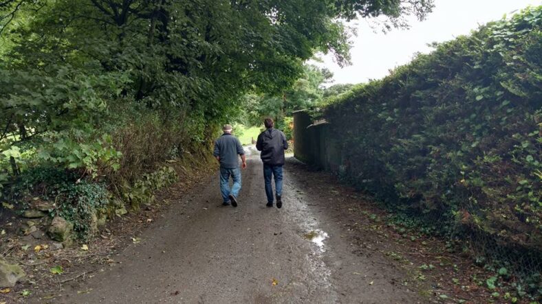 Walking down the path where my grandmother lived
