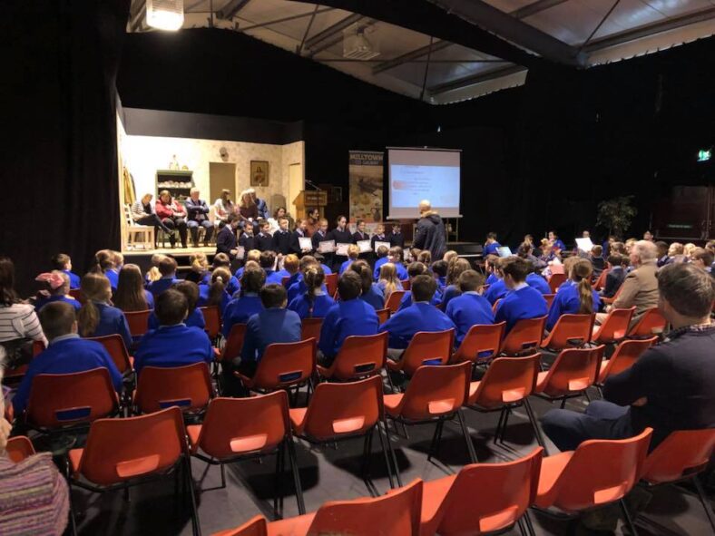 Children from Milltown and Belmont schools receiving their contribution certificates at the launch of Schools food heritage project | Photo by Dave Collins