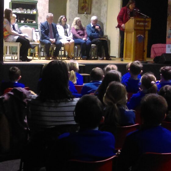 Cllr Mary Hoade praises the work of the school children