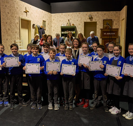 14-students-from-milltown-getting-certificates Milltown NS receiving their well earned certs | Photo: Tuam Photo Studio