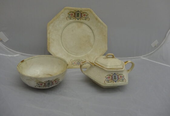 Martha Washington monogrammed china