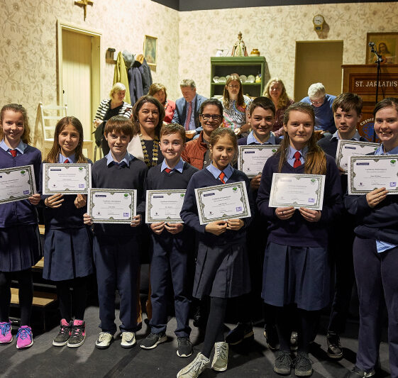 nine students from Belmont receiving certs Certificates given to all those who took part in the Heritage Food Project | Photo: Tuam Photo Studio