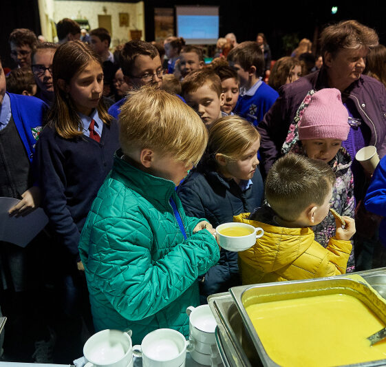 pupils availing of refreshments provided Refreshments provided by Mill Meats, Sheridan's & Flannery's coffee | Photo: Tuam Photo Studio