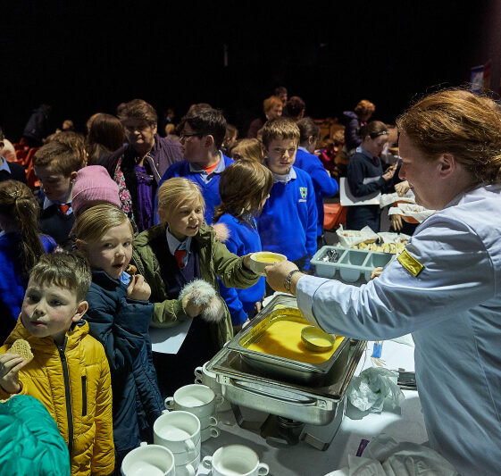 students availing of the food at launch Students availing of the food at launch | Photo: Tuam Photo Studio