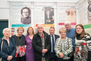 Members of Milltown Heritage Group with the McGarry Family | Copyright: Keith Heneghan, courtesy of the National Museum of Ireland.