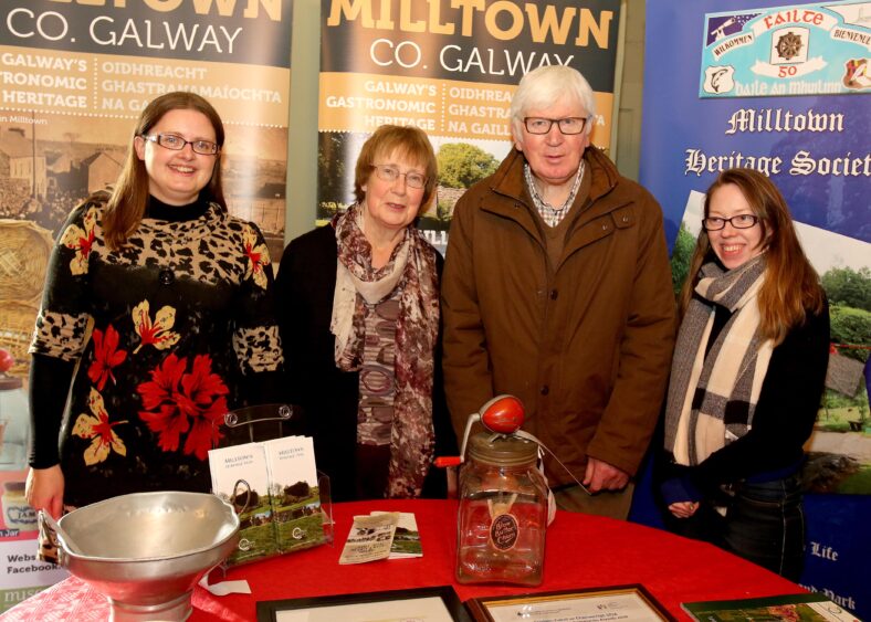 Pauline Connolly, Frances and Tony Murphy and Avril Cosgrove from Milltown Heritage at ‘Taste of Galway’s Past’ which was recently held in Claregalway Castle celebrated the rich food heritage of County Galway | Photo: Hany Marzouk