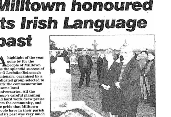Milltown honoured its Irish Language Past