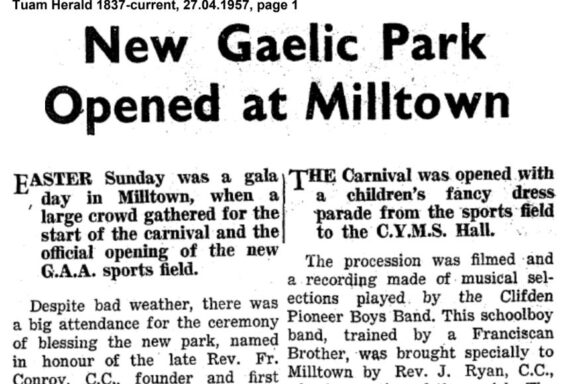 New Gaelic Park Opened in Milltown