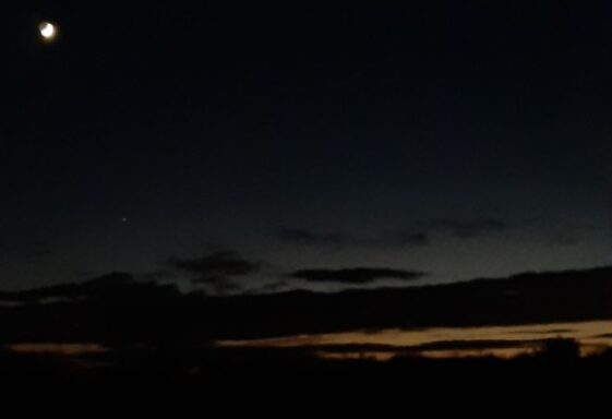 The Moon and Venus
