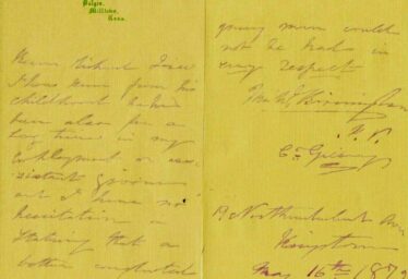 Ancestor's Letter of Reference