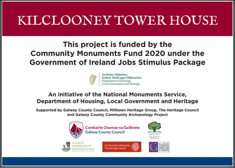Kilclooney Tower House sign