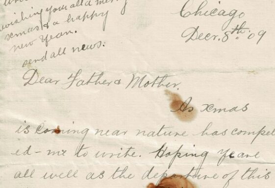 M105: Letter from Kate McHugh to her parents