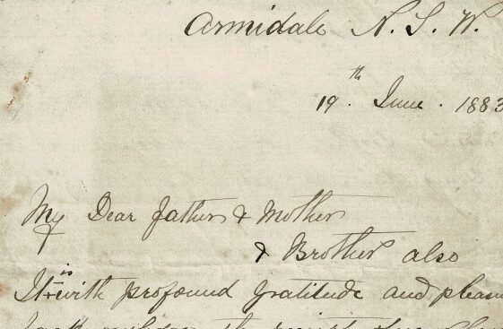 M16: Australia incomplete Letter from John McHugh to parents