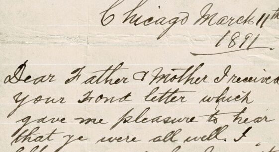 M28: USA Letter from Thomas McHugh to his parents