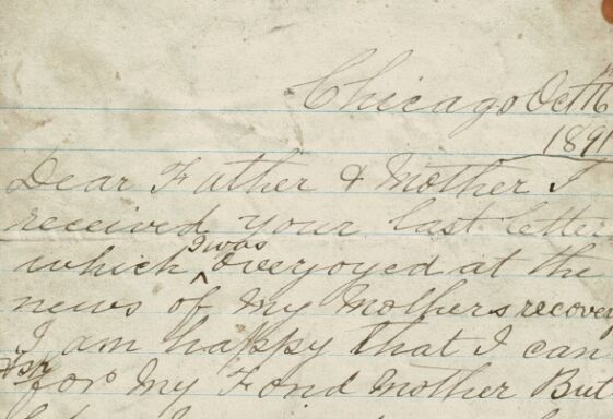 M34: USA Letter from Thomas McHugh to his parents