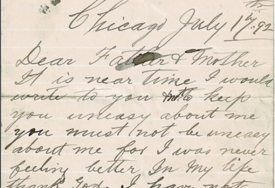 M39: USA Letter from Thomas McHugh to his parents