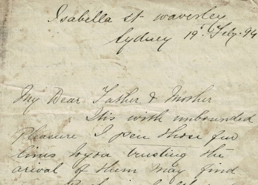 M48: Australia incomplete Letter believed from John McHugh to his parents