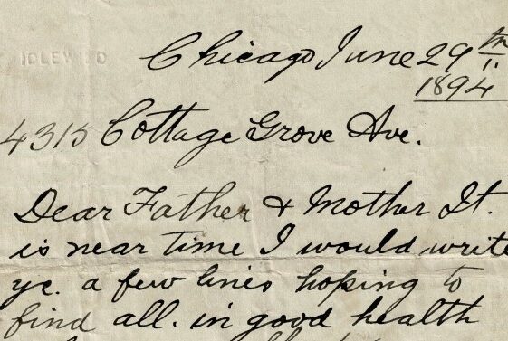 M49: USA Letter from Thomas McHugh to his parents