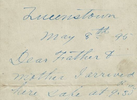 M51: Letter believed from Thomas McHugh to parents
