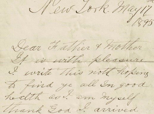 M52: USA Letter from Thomas McHugh to his parents