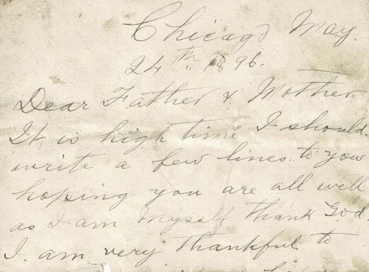 M58: USA Letter from Thomas McHugh to his parents
