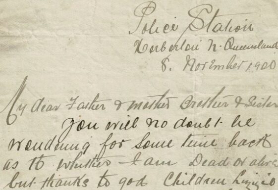M66: Australia Letter from Pat McHugh to his parents, brother and sister