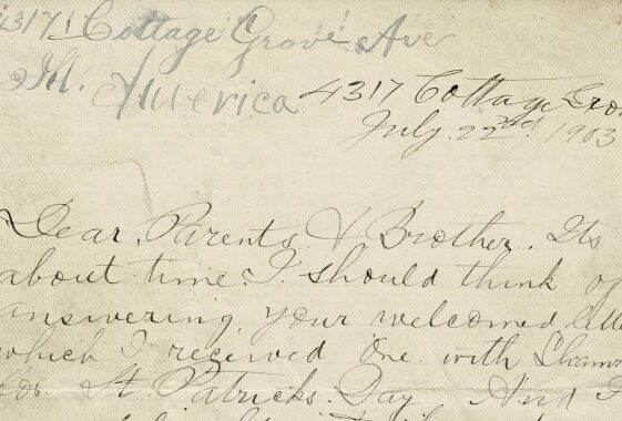 M77: USA Letter from Thomas McHugh to his parents and brother