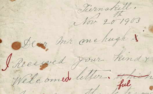 M78: Ireland Letter from Thomas Coyne to Michael McHugh