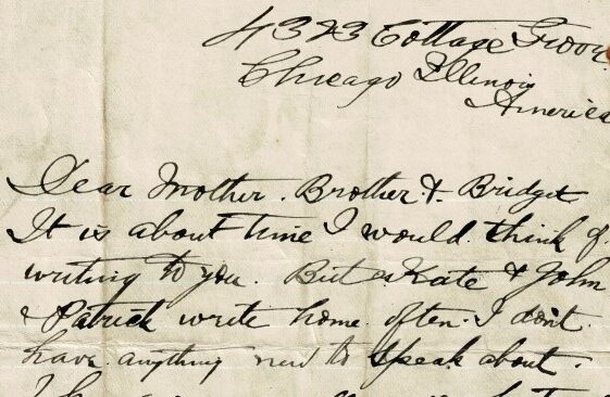 M82: USA Letter from Thomas McHugh to his mother, brother and sister-in-law