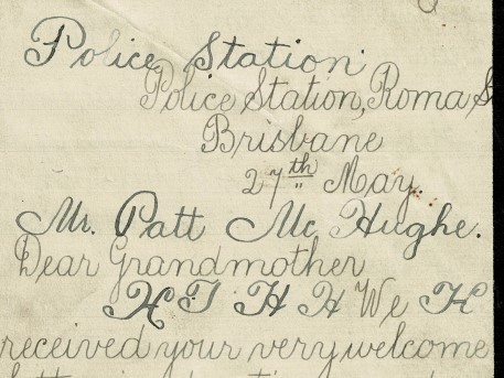 M84: Australia Letter from Mary and John McHugh to their grandmother