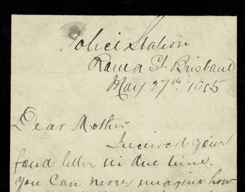 M85: Australia Letter from Patt McHugh to his mother