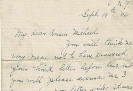 M93: USA Letter from Sarah to her cousin Michael