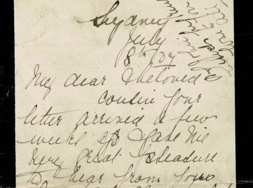 M97: Australia Letter from Lizzie Martyn to her cousin
