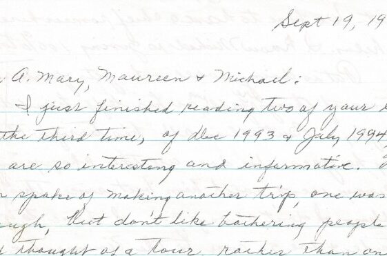 M126: USA Letter from Pat and Kay Kielty (nee McHugh) to Micheal and Maureen McHugh
