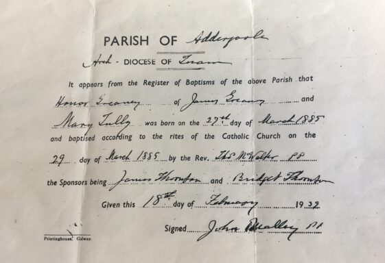 Birth record