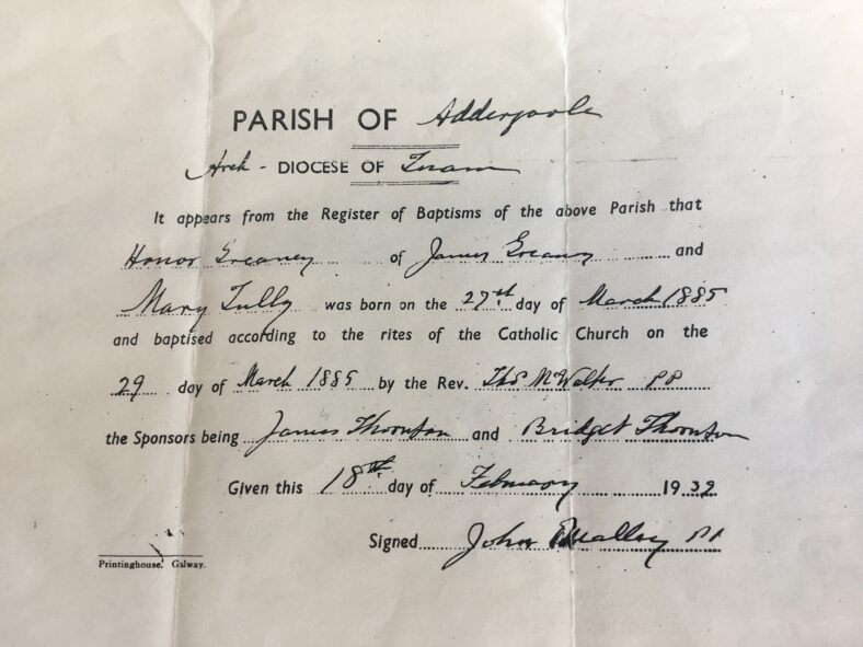 Birth record | Martha Allen