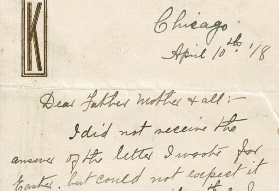 M115.3: USA letter from Kate McHugh to her parents Michael and Bridget