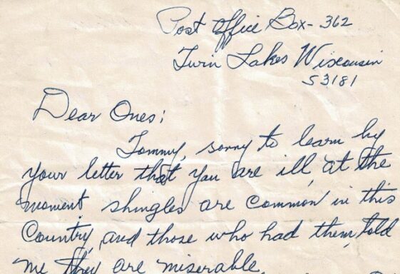 M124: From Patt and Mary McHugh to Patt's brother and family