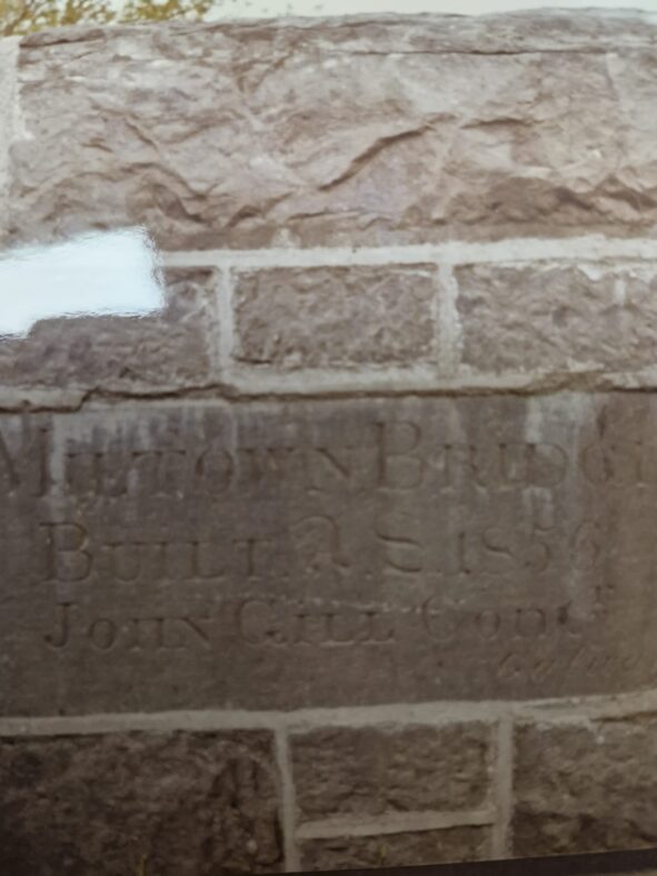 Inscription on Milltown Bridge