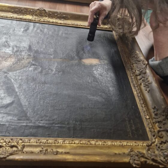 Paintings1 Paintings Conservator Visits Milltown Community Museum