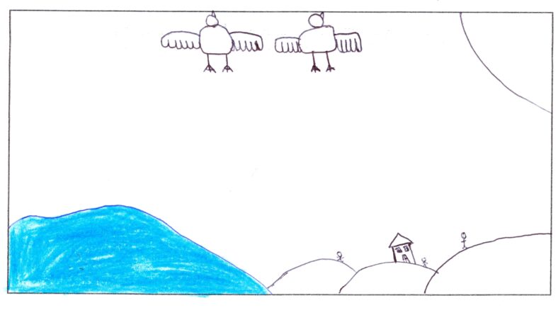 The two geese flying away | Padraic Mannion