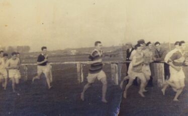 Athletics in Parkmore with some parishioners | Killererin - A Parish HIstory