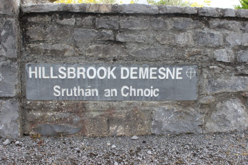 Townland sign for Hillsbrook Demesne | B.Connolly, Clogherboy