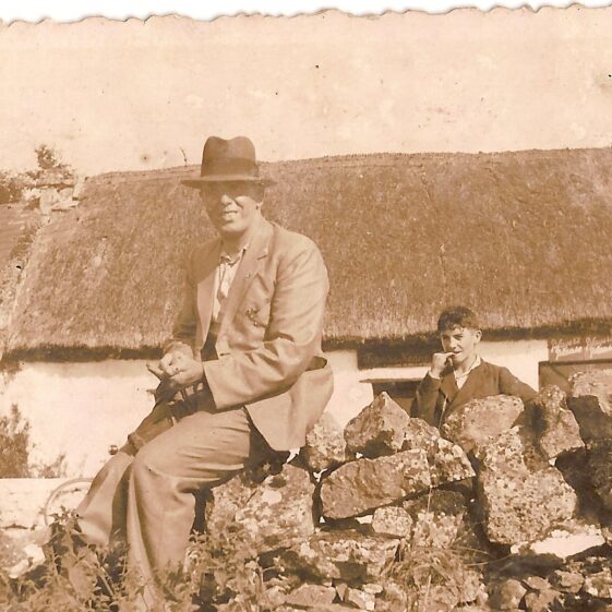Taken-outside-John and Annie Keanes-old-Thatched-Shop Taken-outside-John and Annie Keanes-old-Thatched-Shop | Killererin Heritage Society